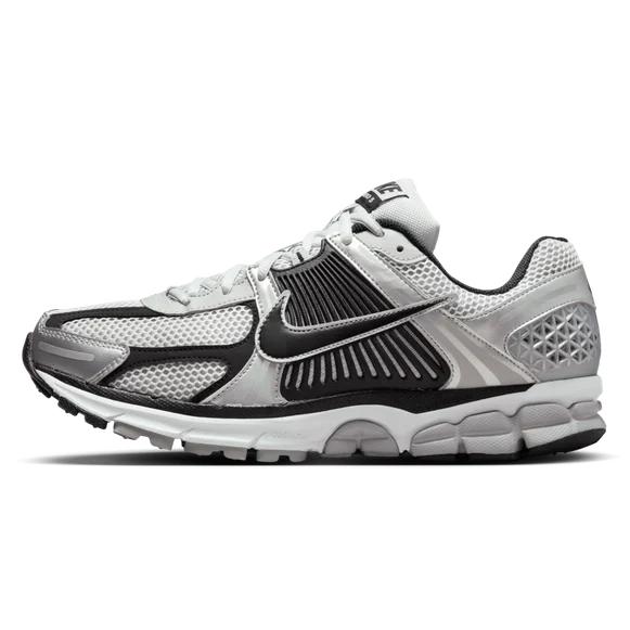 Nike Men's Air Zoom Vomero 5 Metallic Silver Black Sneaker