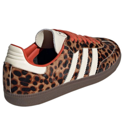 Adidas Samba OG Women's Leopard Core Black Preloved Red