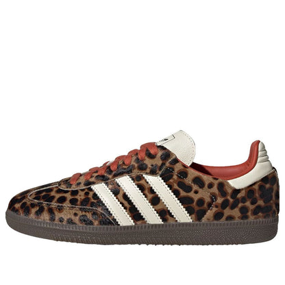 Adidas Samba OG Women's Leopard Core Black Preloved Red