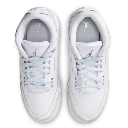 Air Jordan Men's 3 Retro Pure White Triple White
