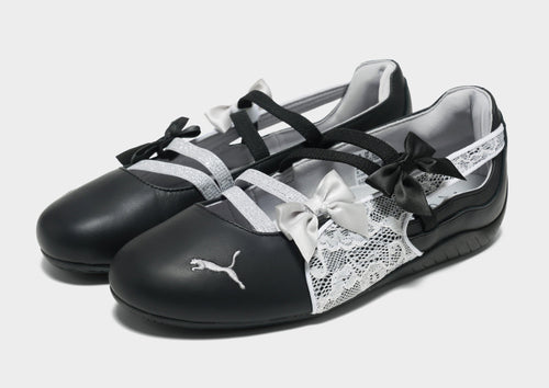 PUMA Women's Speedcat Ballet Lace Black White Sneaker