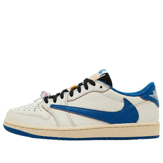 Air Jordan 1 Retro Low OG SP x Travis Scott x Fragment Sail Military Blue