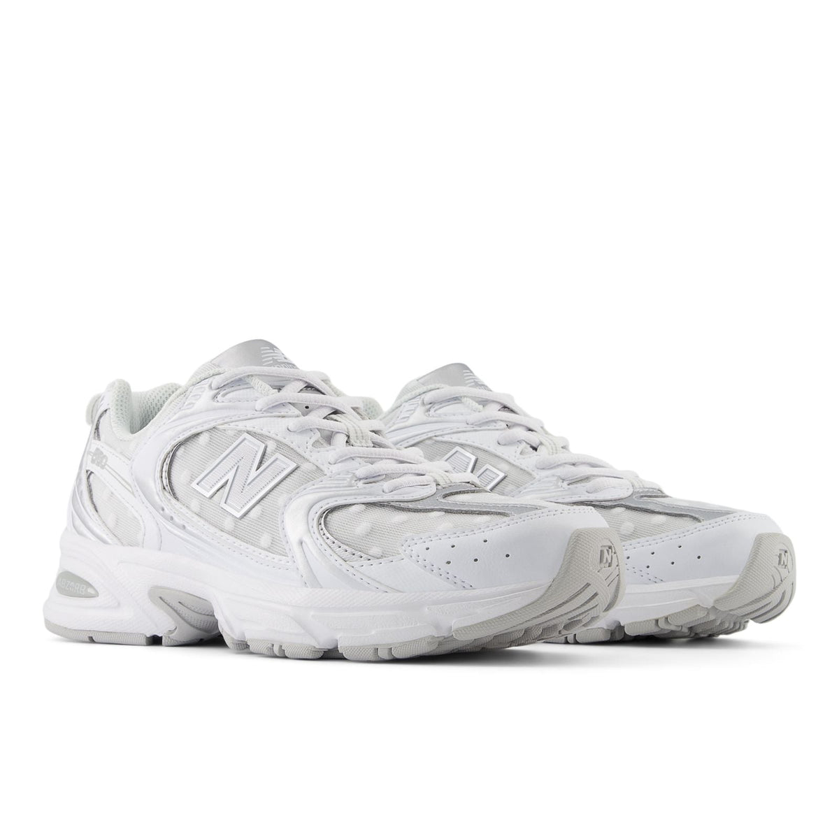 New Balance 530 White Silver Metallic Polka Dots